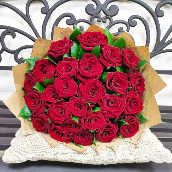 25 красных роз (код товара  254475mos)