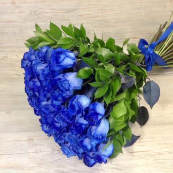 Букет "Индиго" из 51 синей розы