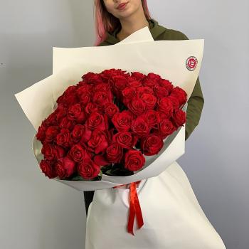 Букеты из красных роз 50 см премиум (Эквадорские)