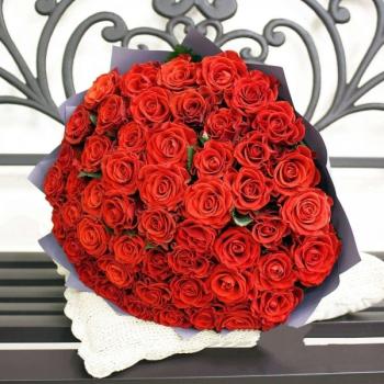 Букет Красная роза Эквадор 51 шт артикул: 259173moscow