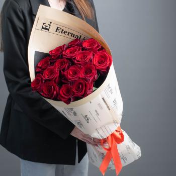 Букет Красные розы 15 шт. из Эквадора