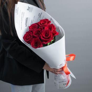 Букет Красные розы 7 шт. из Эквадора