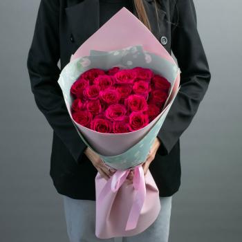 Розовые розы 21 шт. из Эквадора