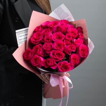 Букет Розовые розы 25 шт. из Эквадора