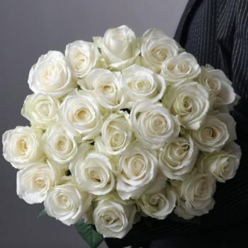 Розы белые 90 см (Эквадорские)