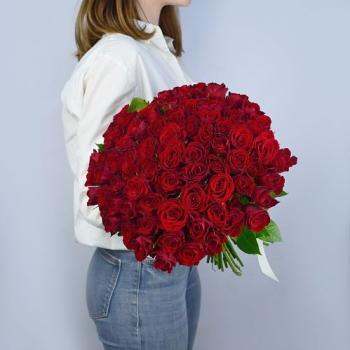 Букет Розы красный 40 см (Российские)