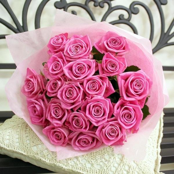 Розы розовые 19 шт. (Эквадорские)