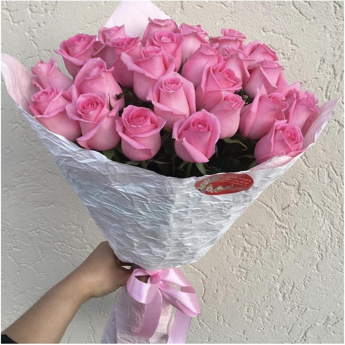 Розы розовые 60 см (Российские)