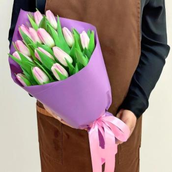 Букет Тюльпаны 15 шт розовые код товара  252648m